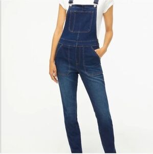 J. Crew Factory Dark Wash Skinny Overalls NWT